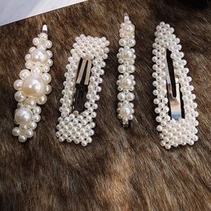 Pearl Hair Barrettes Set